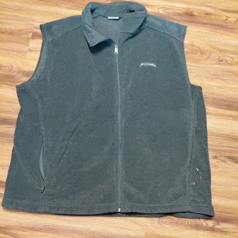 Columbia Sportswear Men’s XXL Gray Polar Fleece Full Zip Vest NWOT